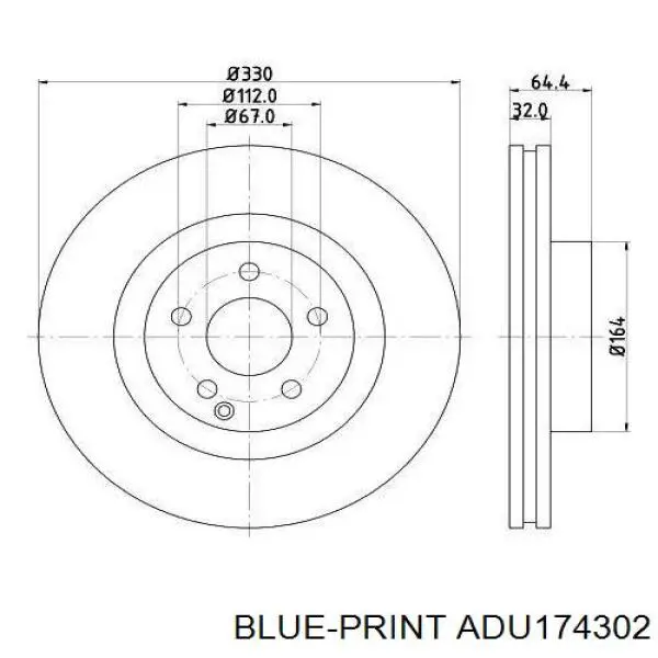 Диск переднього гальма Mercedes A204421291207 ціна, від 75.24 USD