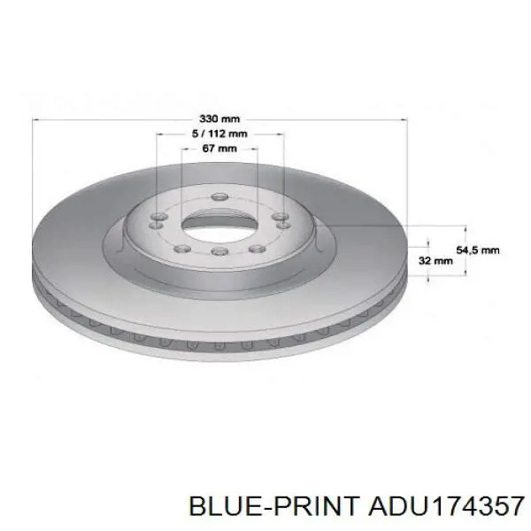 Купити ADU174357 Blue Print Ротор гальмівний