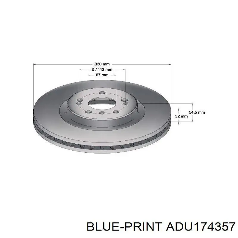 ADU174357 Blue Print Гальмо дискове переднє