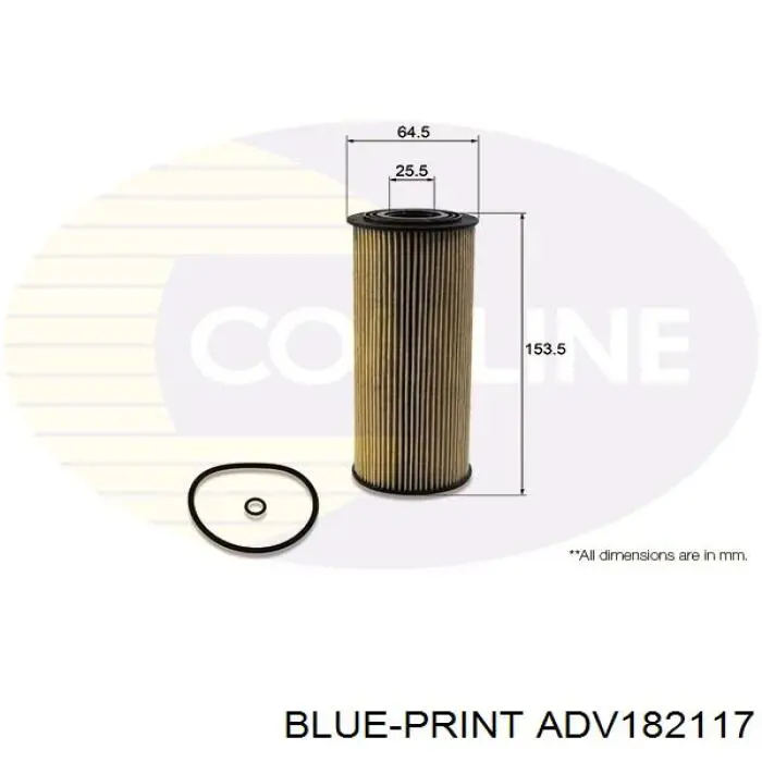 Фільтр масляний Blue Print ADV182117