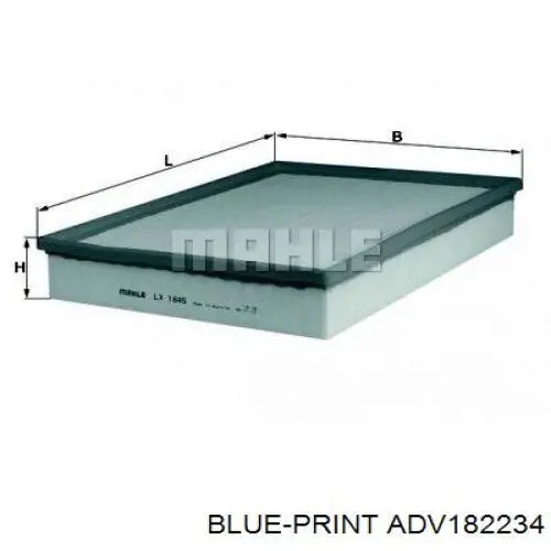 Елемент повітряного фільтра Blue Print ADV182234 ціна, від 9.75 USD