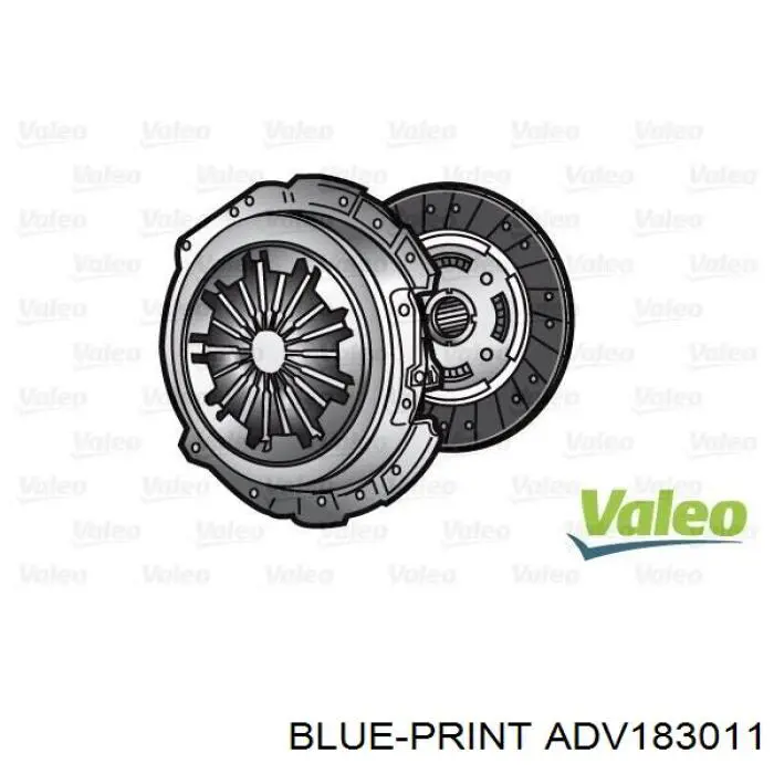 Комплект зчеплення (3 частини) Blue Print ADV183011 ціна, від 81.80 USD