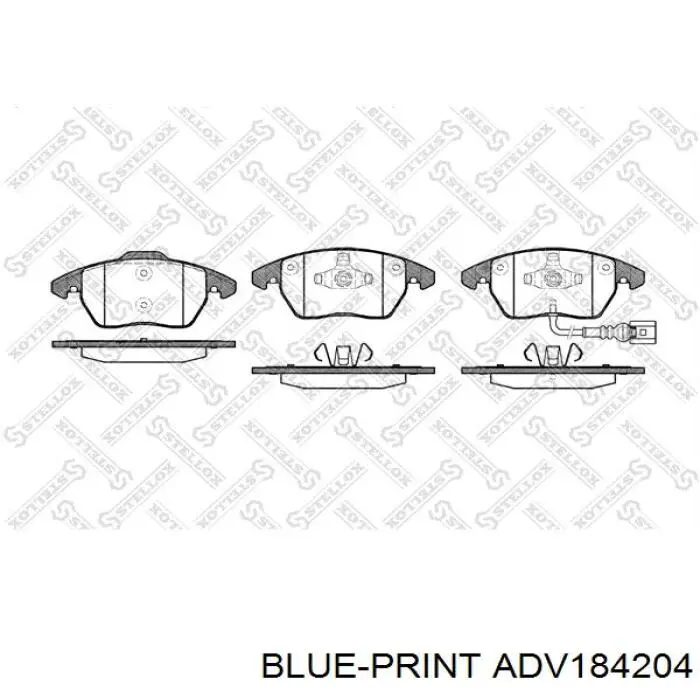Гальмівні колодки Blue Print ADV184204 ціна, від 30.59 USD
