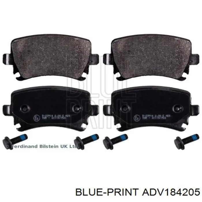 ADV184205 Blue Print Колодки гальмівні задні, дискові
