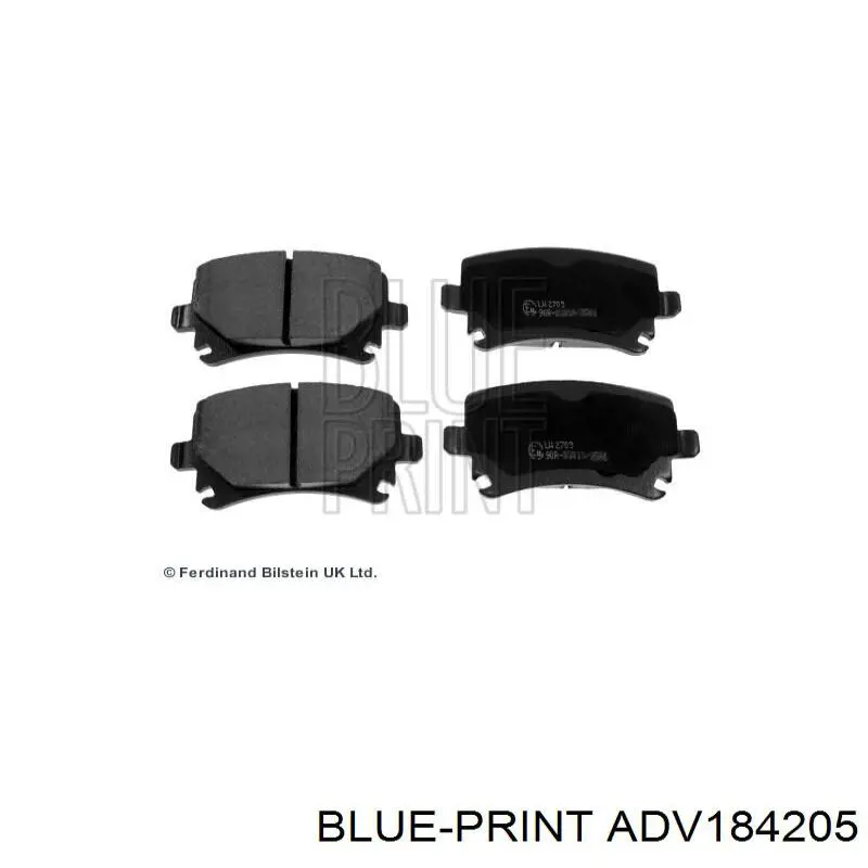 Задні гальмівні колодки Blue Print ADV184205 ціна, від 20.83 USD