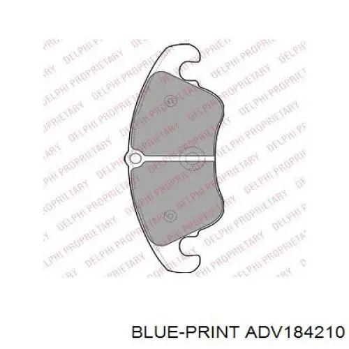 Купити ADV184210 Blue Print Колодки гальмівні передні, дискові