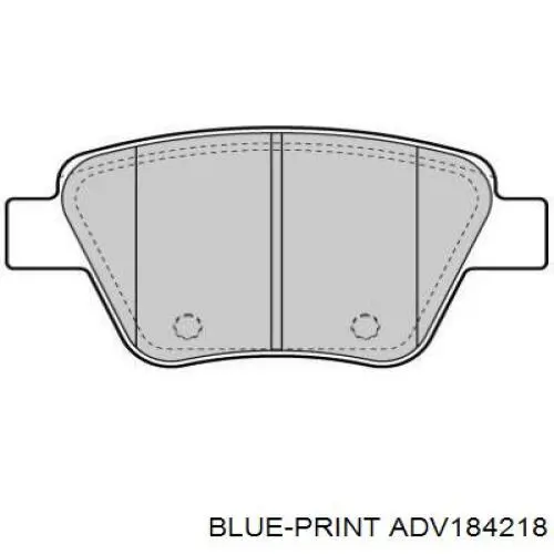 Задні гальмівні колодки ADV184218 Blue Print