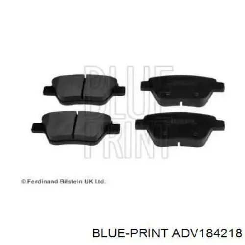 Задні дискові колодки Blue Print ADV184218
