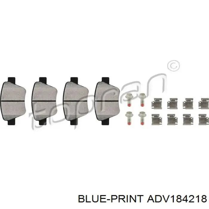 Задні гальмівні колодки Blue Print ADV184218 ціна, від 25.06 USD