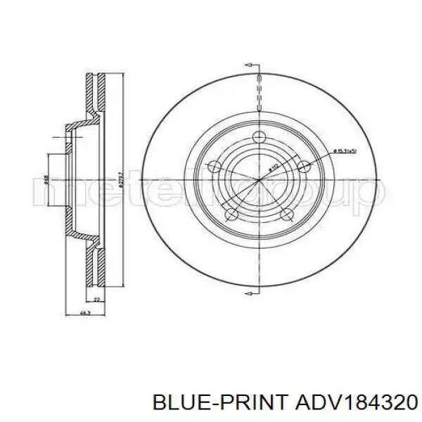 Купити ADV184320 Blue Print Ротор гальмівний