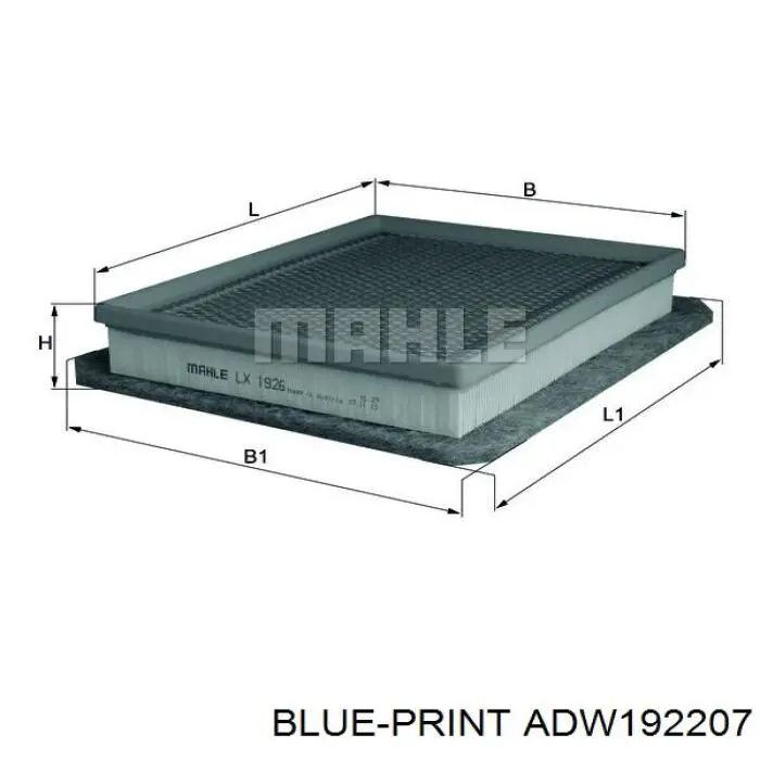 Фільтр повітряний Blue Print ADW192207