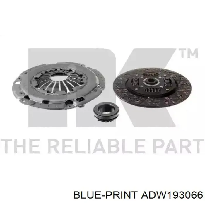 Купити ADW193066 Blue Print Комплект зчеплення (диск, корзина, підшипник)