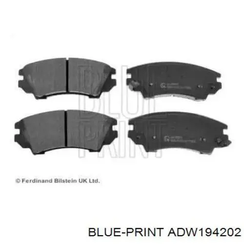 ADW194202 Blue Print Передні гальмівні колодки