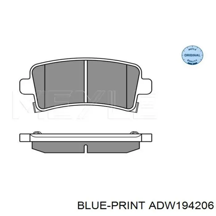 ADW194206 Blue Print колодки гальмові задні, дискові