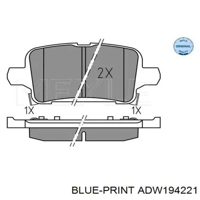 Задні гальмівні колодки 13527902 General Motors