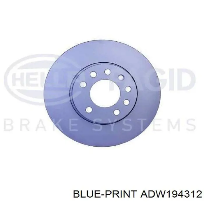 Диск гальмівний передній Blue Print ADW194312