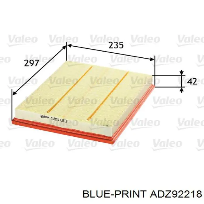 Купити ADZ92218 Blue Print Автомобільний фільтр повітря