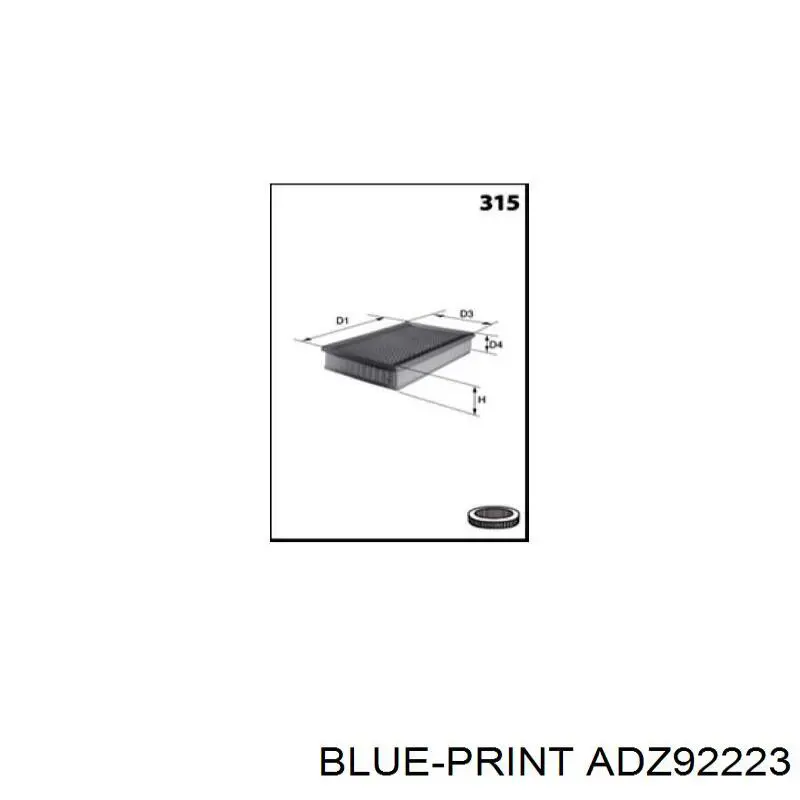 Купити ADZ92223 Blue Print Автомобільний фільтр повітря