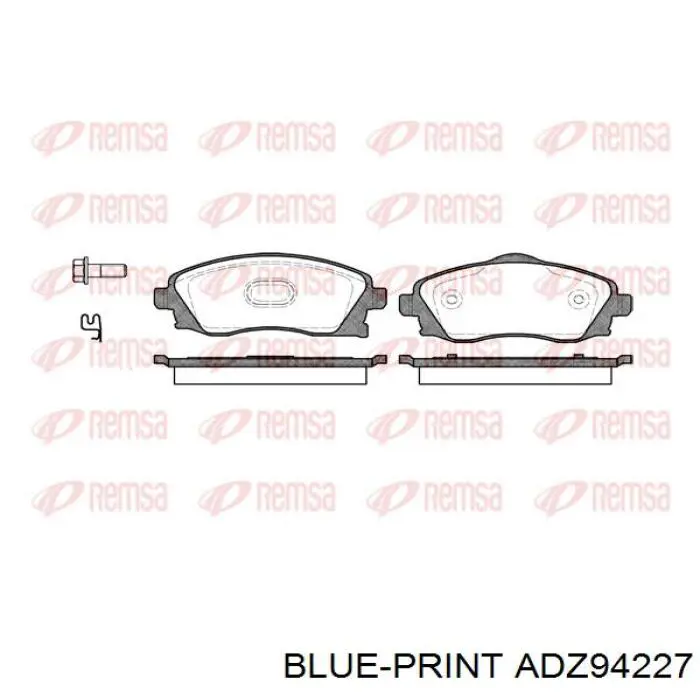 Купити ADZ94227 Blue Print Колодки гальмівні передні, дискові