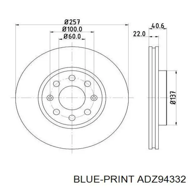 Гальмівні диски передні C3F028ABEP ABE
