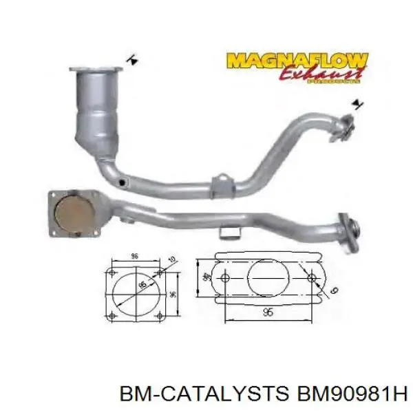 BM90981H BM Catalysts Каталітичний нейтралізатор відпрацьованих газів
