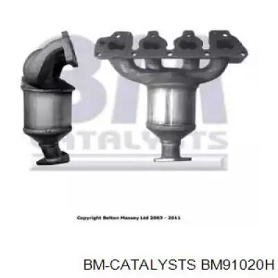 Конвертор-каталізатор (каталітичний нейтралізатор) BM91020H BM Catalysts