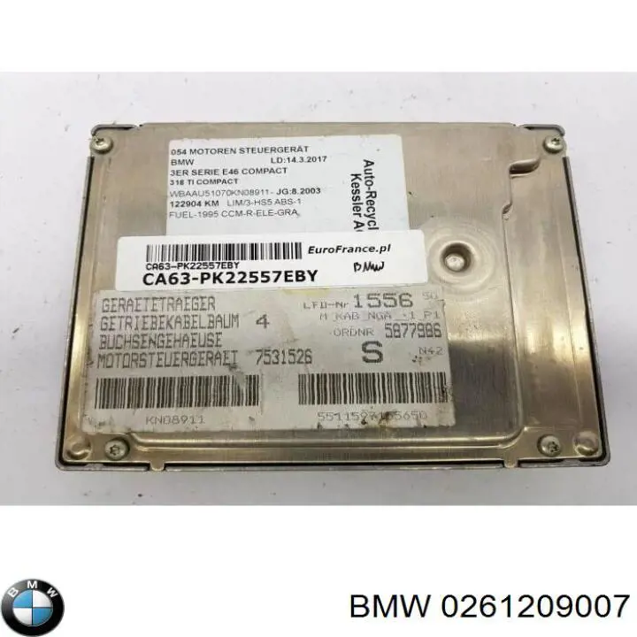  BMW 0261209007