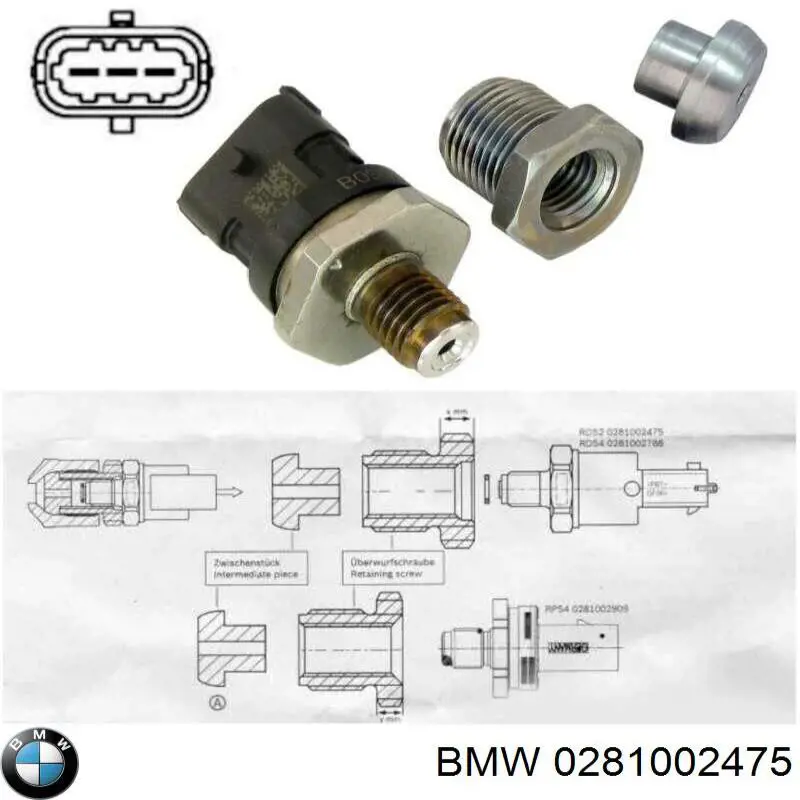 Купити 0281002475 BMW Датчик тиску палива