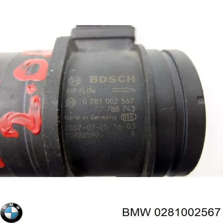 Витратомір повітря BMW 0281002567