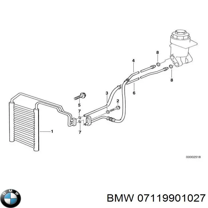 Болт компресора кондиціонера на BMW 7 (E38)