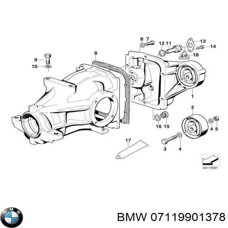 07119901378 BMW болт кріплення амортизатора заднього