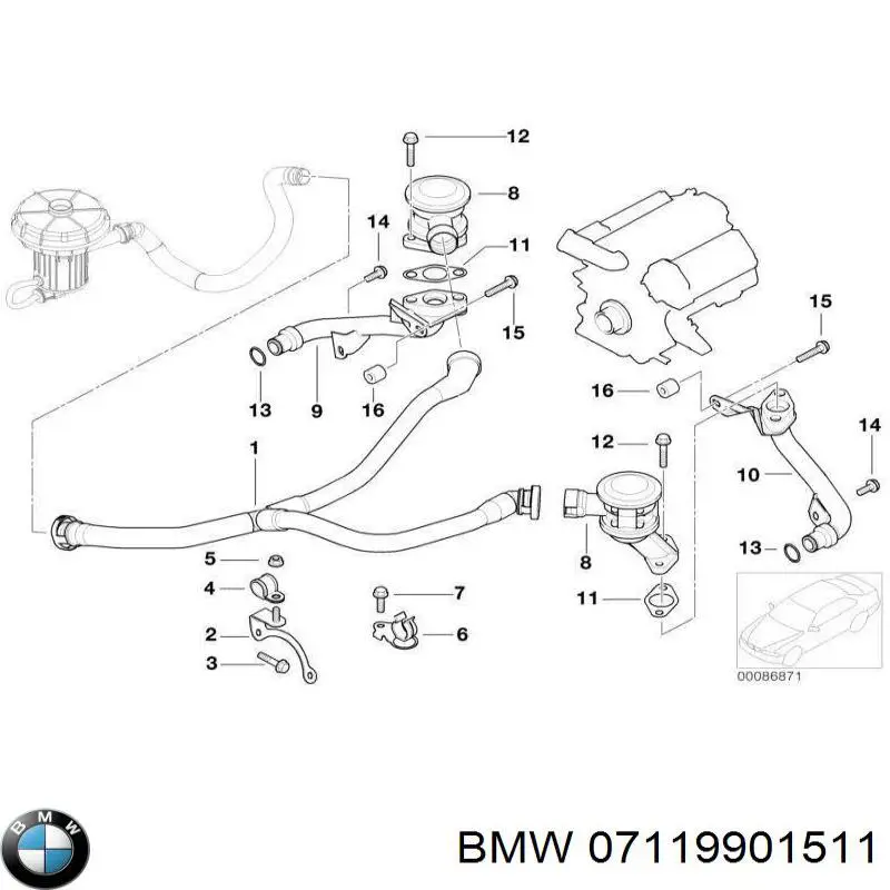 Купити 07119901511 BMW Ущільнювальне кільце, універсальне