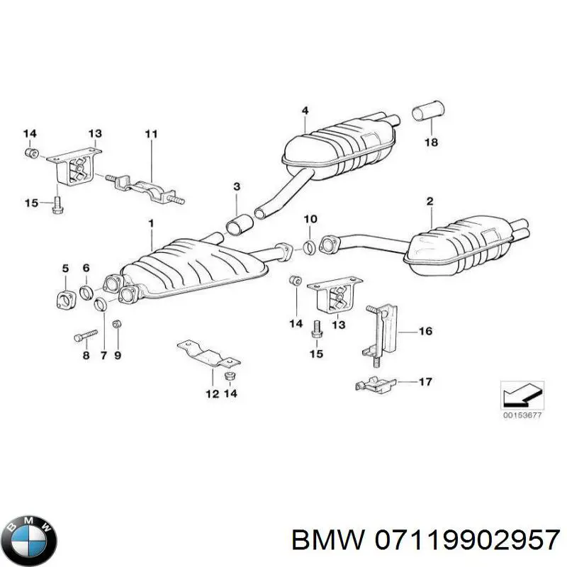 Болт вихлопної системи (глушника) 692142 Peugeot/Citroen