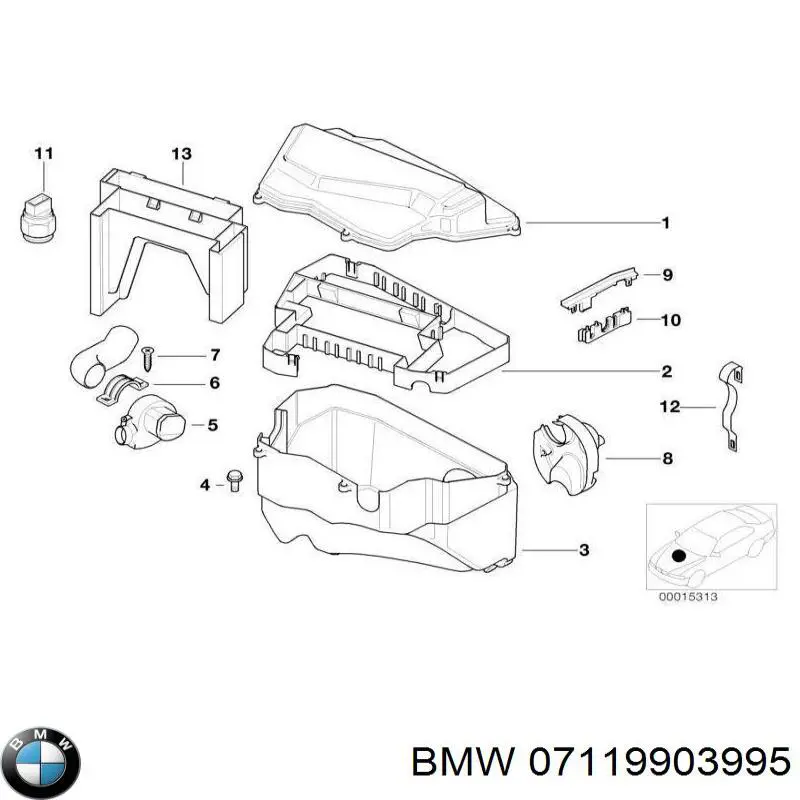 Болт головки блока циліндрів, ГБЦ 07119903995 BMW