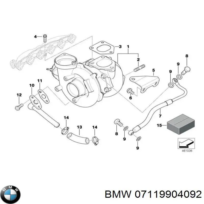 Болт переднього важеля, нижнього BMW 07119904092