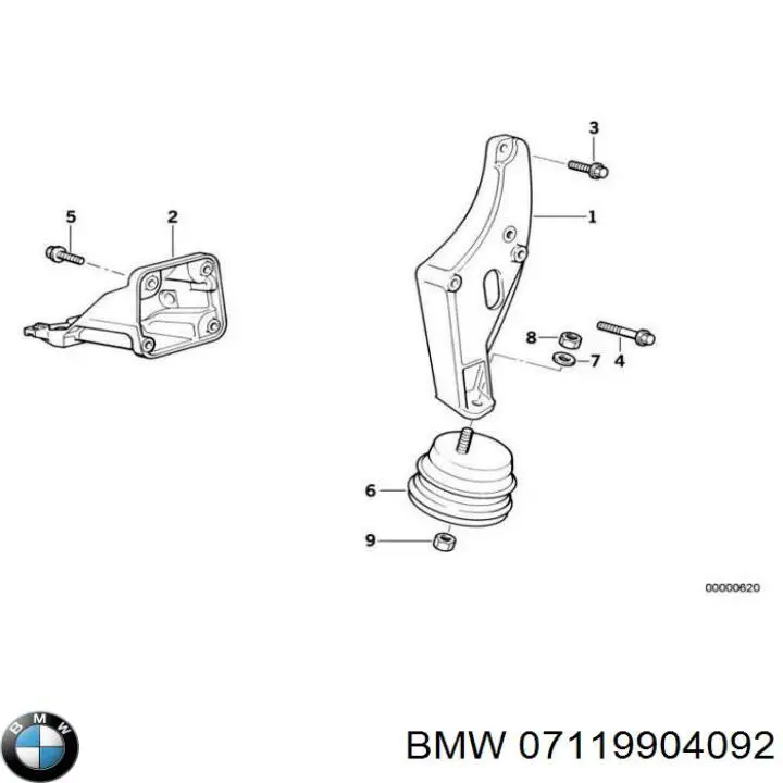 Болт переднього важеля, нижнього BMW 07119904092 ціна, від 15.98 USD