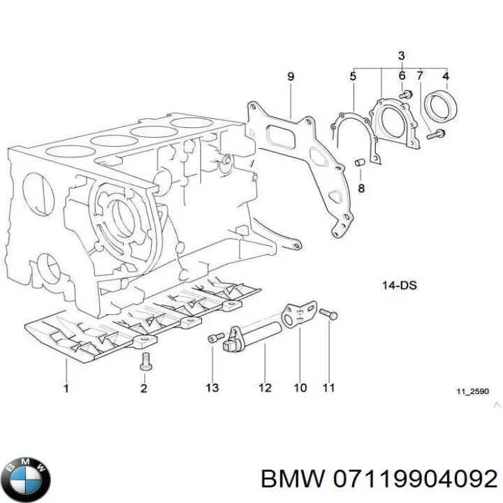 Болт переднього важеля, нижнього 7119904092 BMW