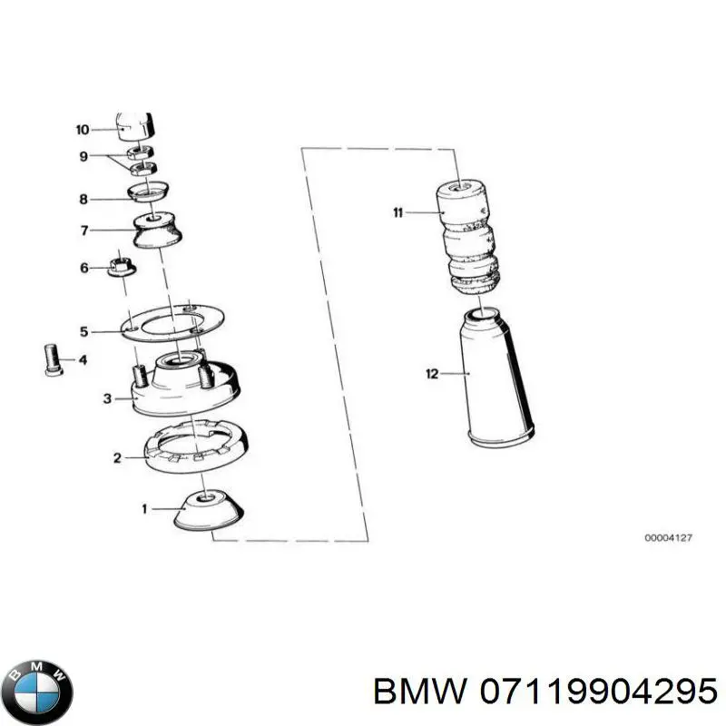 Болт/гайка кріплення BMW 07119904295 ціна, від 0.67 USD