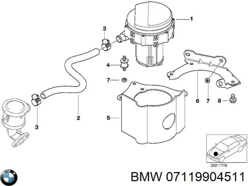 Болт переднього важеля, нижнього 07119904511 BMW