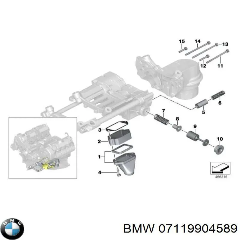 07119904589 BMW Болт переднього важеля, нижнього