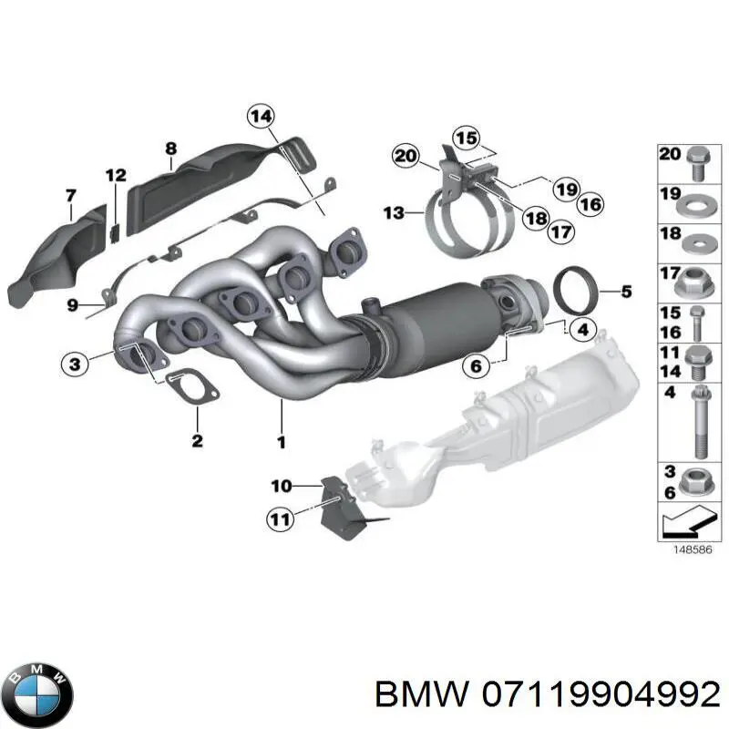 Болт переднього важеля, нижнього BMW 07119904992 ціна, від 1.25 USD