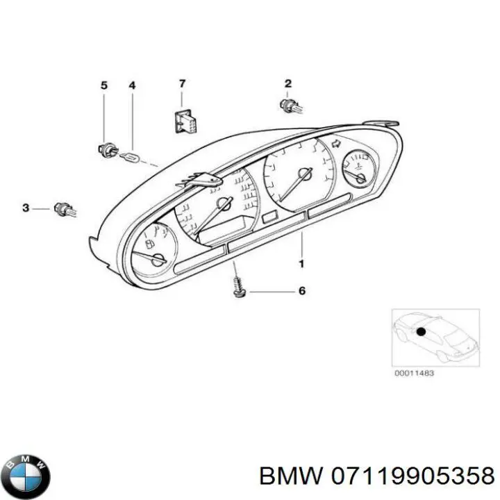 07119905358 BMW Лампочка покажчика повороту