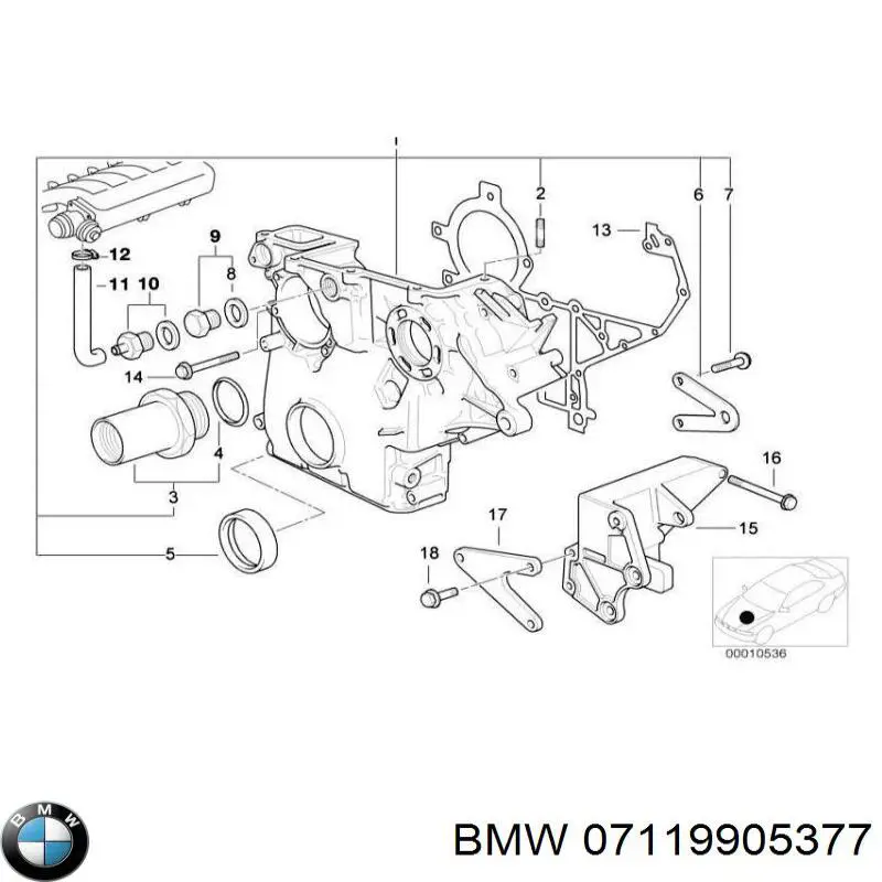 Болт переднього важеля, нижнього 07119905377 BMW