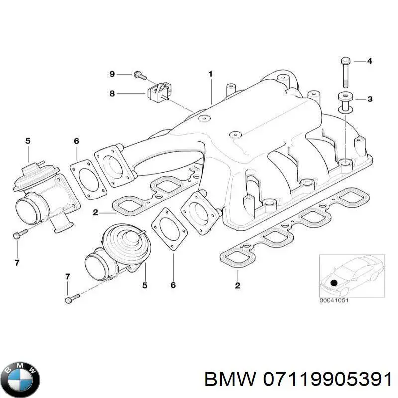 Болт переднього важеля, нижнього BMW 07119905391 ціна, від 1.20 USD