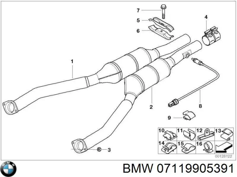 Болт переднього важеля, нижнього 07119905391 BMW