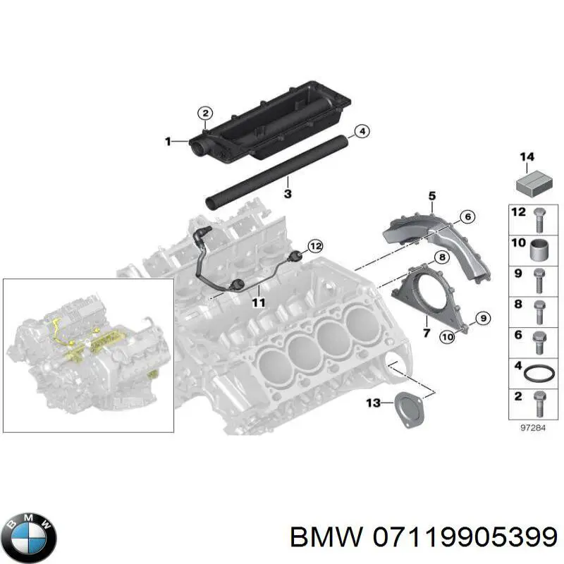 Купити 07119905399 BMW Болт переднього важеля, нижнього