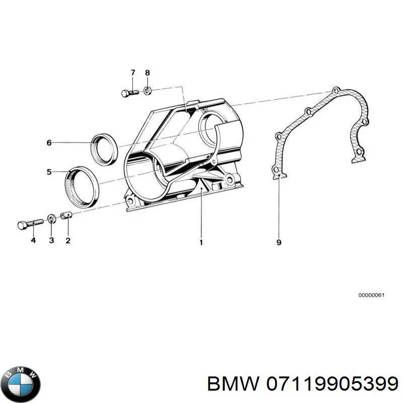 Болт переднього важеля, нижнього 07119905399 BMW