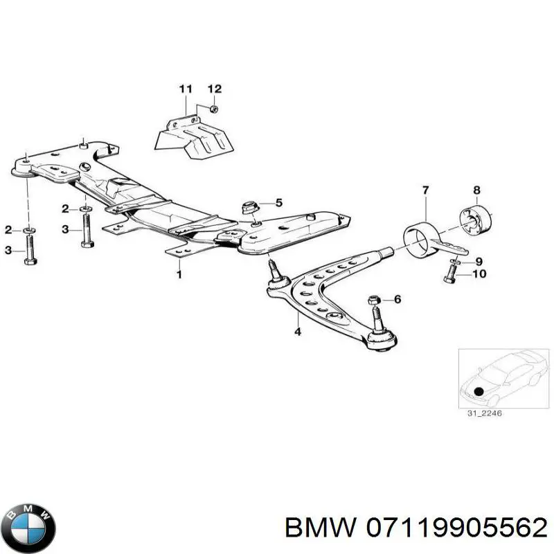 07119905562 BMW Болт кріплення головки блоку циліндрів