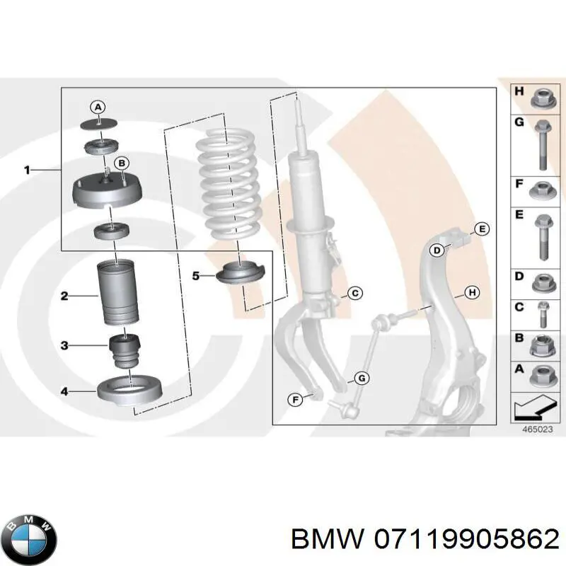 Купити 7119905862 BMW Болт кріплення передньої кульової опори до цапфи
