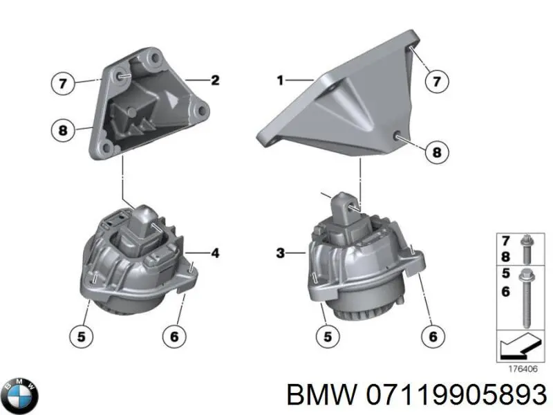 Купити 7119905893 BMW Болт переднього важеля, нижнього